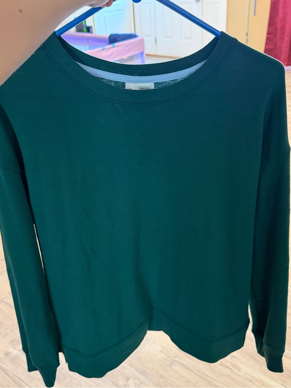 Women’s Dark Green Crewneck Pajama Top